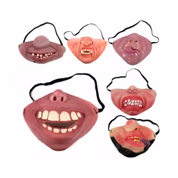 Funny Latex Half Face Clown Mask Cosplay Humorous Elastic Band Horrible - style 1