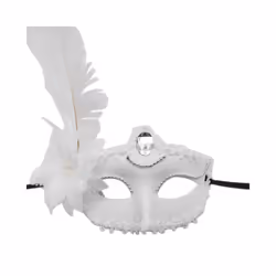 Costume Lady Mask Feather Sexy Halloween Mask Masquerade Half Face Mask - Black