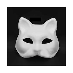 5/10pcs Unpainted Masquerade Masks Blank Paper Masks Halloween Cat Masks - 6pcs Blank Mask