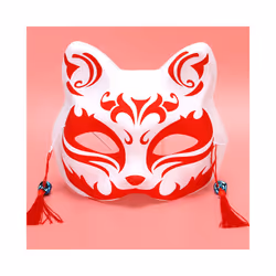 Anime Foxes Mask Japanese Cosplay Rave Hand-Painted Anime Demon Slayer - Foxes Mask 15