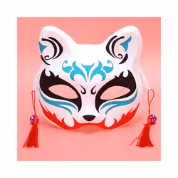 Anime Foxes Mask Japanese Cosplay Rave Hand-Painted Anime Demon Slayer - Foxes Mask 16