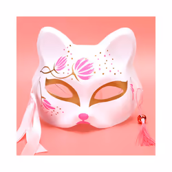 Anime Foxes Mask Japanese Cosplay Rave Hand-Painted Anime Demon Slayer - Foxes Mask 14