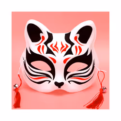 Anime Foxes Mask Japanese Cosplay Rave Hand-Painted Anime Demon Slayer - Foxes Mask 4