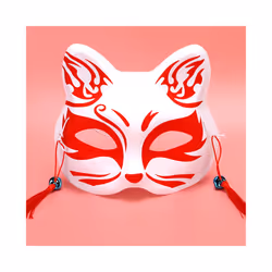 Anime Foxes Mask Japanese Cosplay Rave Hand-Painted Anime Demon Slayer - Foxes Mask 13
