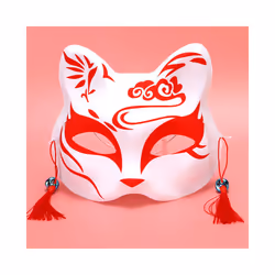 Anime Foxes Mask Japanese Cosplay Rave Hand-Painted Anime Demon Slayer - Foxes Mask 12