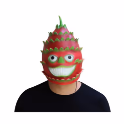 Pineapple Mask Novelty Halloween Cosplay Fruit Latex Mascara Full Face - Dragon fruit mask