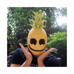 Pineapple Mask Novelty Halloween Cosplay Fruit Latex Mascara Full Face - Dragon fruit mask