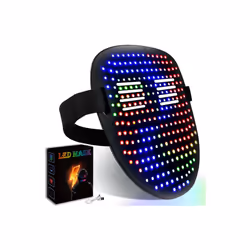 Bluetooth LED Mask Full-Color Face-Changing Glowing Mask APP Control DIY - Gesture Sensing