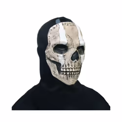 Game Skull Ghost Mask Cosplay Costumes Props Tactics Facial Makeup Halloween - B Latex