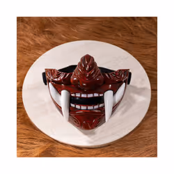Japanese Samurai Oni Demon Mask Cosplay Horror Prajna Hannya Evil Killer - Black
