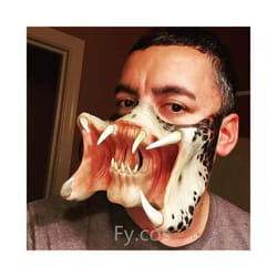 Halloween Mask Full Face Realistic Latex Mascara Scary Devil Enhances - Fanged mask