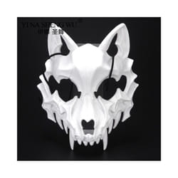 Skull Face Cosplay Anime Mask Horror Game Y2k Accessories Set For Adult - WhiteA