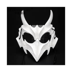 Skull Face Cosplay Anime Mask Horror Game Y2k Accessories Set For Adult - WhiteC