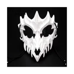 Skull Face Cosplay Anime Mask Horror Game Y2k Accessories Set For Adult - WhiteE