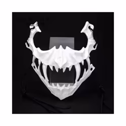 Skull Face Cosplay Anime Mask Horror Game Y2k Accessories Set For Adult - WhiteB