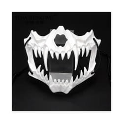 Skull Face Cosplay Anime Mask Horror Game Y2k Accessories Set For Adult - WhiteF