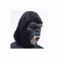 Raptor Mask with Fur Original Furri Dragon Dinosaur Head Latex Mascara - Gorilla mask B