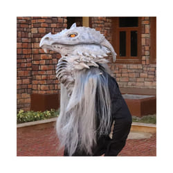 Raptor Mask with Fur Original Furri Dragon Dinosaur Head Latex Mascara - Dragon mask