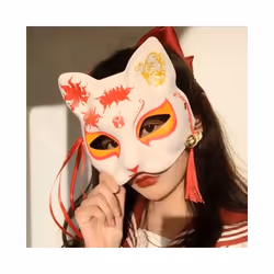 5/1Pcs DIY White Blank Paintable Cat Mask Lightweight Durable Halloween - White-1Pcs