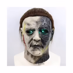 Michael Myers Figurine Mask for Men Latex Mascara Horror Disguise Man - LED Myers Mask B