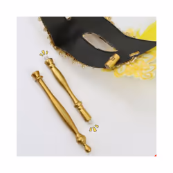 Masquerade Mask with Holding Stick Halloween Party Mask Shiny Sequins - GD