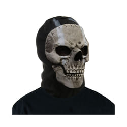 Unisex Horror Skull Mask Ghost Call of Duty Latex Headgear Helmet Cosplay - A
