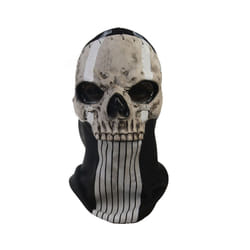Unisex Horror Skull Mask Ghost Call of Duty Latex Headgear Helmet Cosplay - C