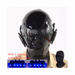 Punk Mask Cosplay for Men, Cosplay Halloween Mask Fit Party Music Festival - Blue light