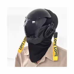 Punk Mask Cosplay for Men, Cosplay Halloween Mask Fit Party Music Festival - Red light