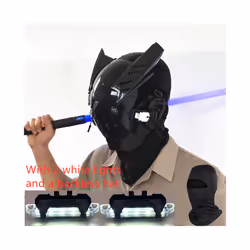 Punk Mask Cosplay for Men, Cosplay Halloween Mask Fit Party Music Festival - Mask with horns