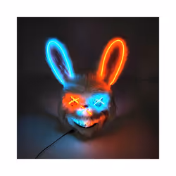 Light Up Scary Mask Halloween LED Luminous Horror Killer Bunny Mask Party - 17