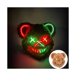 Light Up Scary Mask Halloween LED Luminous Horror Killer Bunny Mask Party - 10