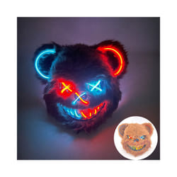 Light Up Scary Mask Halloween LED Luminous Horror Killer Bunny Mask Party - 9