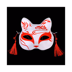 Festival Party Cosplay Props Facepiece Japanese Anime Foxes Mask Cosplay - A