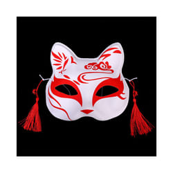 Festival Party Cosplay Props Facepiece Japanese Anime Foxes Mask Cosplay - A