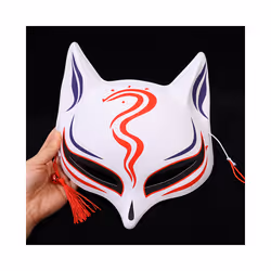 Festival Party Cosplay Props Facepiece Japanese Anime Foxes Mask Cosplay - A