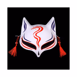 Festival Party Cosplay Props Facepiece Japanese Anime Foxes Mask Cosplay - F