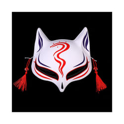 Festival Party Cosplay Props Facepiece Japanese Anime Foxes Mask Cosplay - F