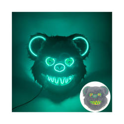 s Halloween Scary Long Ears Bloody Rabbit Black Brown  Bear Disguise Mask - mask with light 15