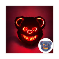 s Halloween Scary Long Ears Bloody Rabbit Black Brown  Bear Disguise Mask - mask with light 13