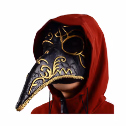 Halloween Plague Doctor Bird Mask Long Nose Beak Cosplay Steampunk Scary - c