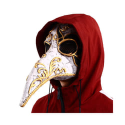 Halloween Plague Doctor Bird Mask Long Nose Beak Cosplay Steampunk Scary - a