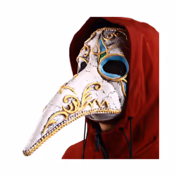 Halloween Plague Doctor Bird Mask Long Nose Beak Cosplay Steampunk Scary - b