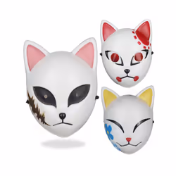 Demon Slayer Cosplay Mask Anime Kimetsu No Yaiba Kamado Tanjirou Makomo - Sabito