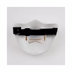 Ancient Japanese Monster Hannya Cosplay Mask Half Face Samurai Mask Halloween - grey