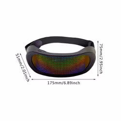 Halloween LED Neon Glowing Mask RGB Full Color Face Changing Luminous - Glasses A