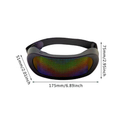 Halloween LED Neon Glowing Mask RGB Full Color Face Changing Luminous - Glasses A