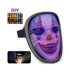 Halloween LED Neon Glowing Mask RGB Full Color Face Changing Luminous - Kid mask