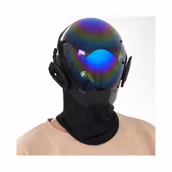Bluetooth App Led punk Mask Diy Text Animation Music Festival Party Cosplay - Without lamp