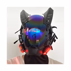 Bluetooth App Led punk Mask Diy Text Animation Music Festival Party Cosplay - With circular light